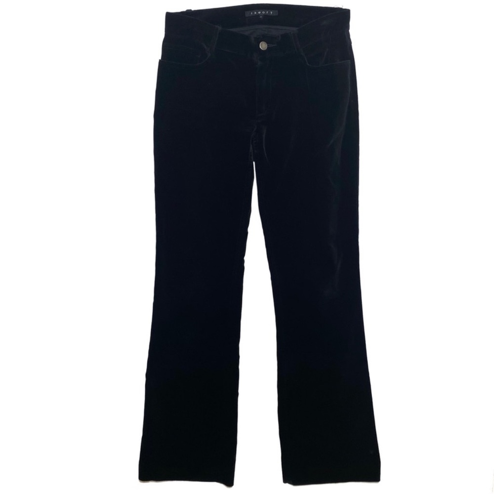 Theory Black Stretch‎ Velvet Trousers Womens Size 2
